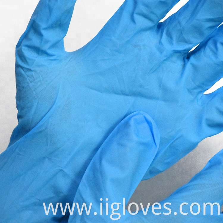 Great Quality Factory Direct Sale 100pcs Box Waterproof Food Processing Blue Nitrile Gloves